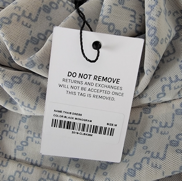 Miaou Thais Dress in Black Monogram New With Tags Size Medium - Picture 11 of 13